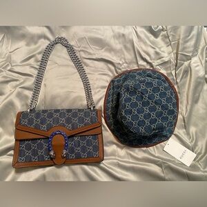 Shoulder purse & Bucket hat set